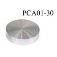 PCA01-30 แป้นอลูมิเนียมกลมยึดกระจก อุปกรณ์รับชั้นและน็อตตกแต่งยึดกระจก