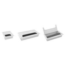 CO50-160 ช่องร้อยสายไฟพร้อมแผงกันฝุ่น อลูมิเนียมชุบอโนไดส์ ขนาด(A×B) 80×160 มม. ขนาด(a×b) 70×146 มม. สูง 30 มม. หนา 1.8 มม.  ช่องร้อยสายไฟ Cable Outlet