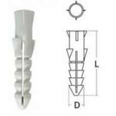 N006 Ø6×28 mm. พุกพลาสติก อุปกรณ์เฟอร์นิเจอร์ Furniture Accessories