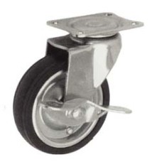 CI30GT-H-L ล้อยางกะทะแป้น 3" เบรค ลูกล้อเฟอร์นิเจอร์ Furniture Castors 