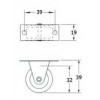 CF1.5R-BL ลูอวิ่งทางเดียว 1.5" สีดำ ลูกล้อเฟอร์นิเจอร์ Furniture Castors 