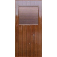 T4 ชุดบานประตู พีวีซี TOP รุ่น INTERLOCK T4 เกล็ดครึ่งบานสีประดู่แดง ตราท็อป