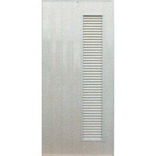 T7 ชุดบานประตู พีวีซี TOP รุ่น INTERLOCK T7 เกล็ดข้างตลอดบานสีครีม ตราท็อป