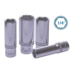 00256-20705  ลูกบ๊อกซ์ยาว 1/4" 6 เหลี่ยม 7mm ผิวขัดเงาด้าน ยี่ห้ออาก้า Arca