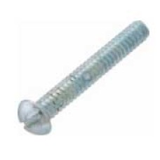 0230-1 2-1/2  สกรูหัวกลมผ่าชุบขาว ขนาด 2-1/2