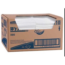 06280 WYPALL* X80 Kimberly-Clark คิมเบอร์ลี่ย์-คล๊าค ผ้าเช็ดทำความสะอาด สีขาว ขนาด 30.50x59.40 cm.