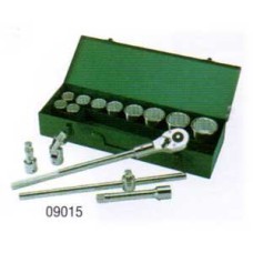 09015 บ๊อกซ์ชุดเมตริก 3/4" 12 เหลี่ยม 15 ชิ้น SATA