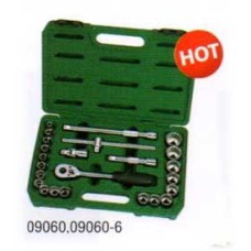 09060 บ๊อกซ์ชุดเมตริก 1/2" 12 เหลี่ยม 24 ชิ้น SATA 