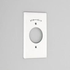 161A 1-Gang 1-Receptacle,Ø41.5×1,Mounting Screw Spacing 60.5 Wall Plate [Aluminum] AMERICAN DENKI