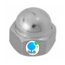 1820-3mm  หัวน็อตหมวก CAP NUT ชุบโครเมี่ยม ขนาด 3mm.