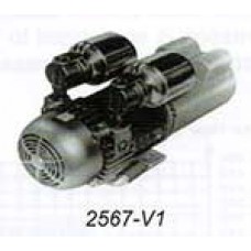 2567-V1 ปั๊มสุญญากาศ รุ่น Lubricates ใช้น้ำมัน Motor 1.1 Kw,1-1/2Hp GAST