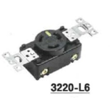 3220-L6  เต้ารับ 2-Pole 3-Wire Grounding 20A 250V  AMERICAN DENKI