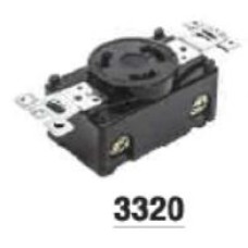 3320  เต้ารับ 3-Pole 3-Wire 30A 250V Receptacle AMERICAN DENKI
