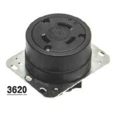 3620  เต้ารับ 3-Pole 3-Wire 60A 250V Receptacle AMERICAN DENKI