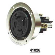 41026  เต้ารับ 3-Pole 4-Wire Grounding 100A 250V Flanged Receptacle AMERICAN DENKI