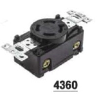 4360  เต้ารับ 3-Pole 4-Wire Grounding 30A 600V Receptacle AMERICAN DENKI