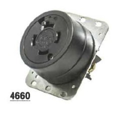 4660  เต้ารับ 3-Pole 4-Wire Grounding 60A 600V Receptacle AMERICAN DENKI