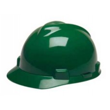 475362-G  หมวกนิรภัยแบบปีกหน้าปรับหมุน สีเขียว MSA V-Gard Cap MADE IN USA  MSA