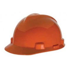 475361-O  หมวกนิรภัยแบบปีกหน้าปรับหมุน สีส้ม MSA V-Gard Cap MADE IN USA  MSA