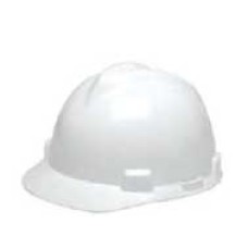 475358-W  หมวกนิรภัยแบบปีกหน้าปรับหมุน สีขาว MSA V-Gard Cap MADE IN USA  MSA