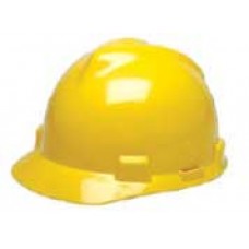 475360-Y  หมวกนิรภัยแบบปีกหน้าปรับหมุน สีเหลือง MSA V-Gard Cap MADE IN USA  MSA