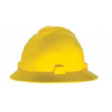 475366-Y  หมวกนิรภัยแบบปีกรอบปรับหมุน สีเหลือง V-Gard Hat  MSA