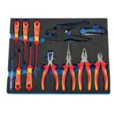 50829001800  เครื่องมือชุดหุ้มฉนวนกันไฟ 1000 โวลท์ (12 ชิ้น) พร้อมถาดเครื่องมือ  HEYTEC TOOLS