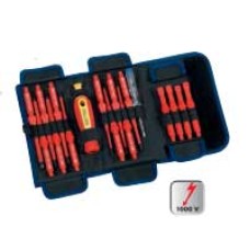 50846000033  เครื่องมือชุดหุ้มฉนวนกันไฟ 1000 โวลท์ (18 ชิ้น) พร้อมซองเก็บ  HEYTEC TOOLS