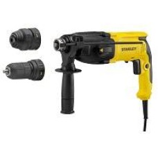 SHR264KA-B1-สว่านโรตารี 3 ระบบ 26 มม. 800 วัตต์ พร้อมหัวเจาะไม้/เหล็กและดอกสว่าน 5ดอก-Stanley