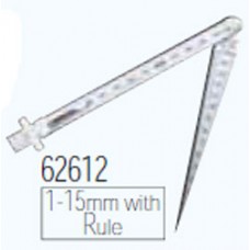 62612 เตเปอร์เกจวัดรูใน 1-15mm(1-150)Rule ชินวา SHINWA