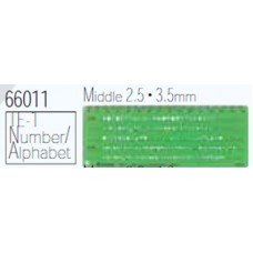66011 แผ่นแม่แบบ (ตัวเลข/ตัวอักษร) 60x160x0.5mm ชินวา SHINWA