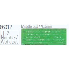 66012 แผ่นแม่แบบ (ตัวเลข/ตัวอักษร) 60x160x0.5mm ชินวา SHINWA