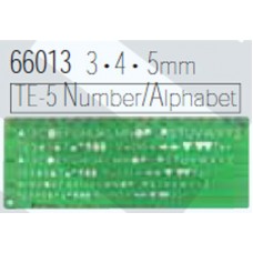 66013 แผ่นแม่แบบ (ตัวเลข/ตัวอักษร) 60x160x0.5mm ชินวา SHINWA