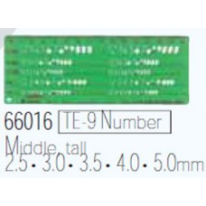 66016 แผ่นแม่แบบ (ตัวเลข) 60x160x0.5mm ชินวา SHINWA