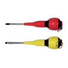 6610-6.0x100  ไขควงมีห่วงคล้องตะขอกันหล่น High-Grip Size #6.0x100  SUNFLAG