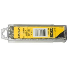STA50149B05-ดอกเจาะเหล็ก HSS ขนาด 11.5mm.(5ดอก/กล่อง)-Stanley