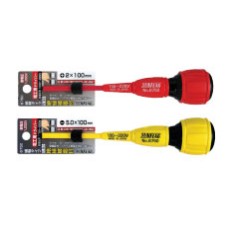 6750-5.0x100  ไขควงด้ามหุ้มฉนวนกันไฟฟ้า High-Grip Size #5.x100  SUNFLAG