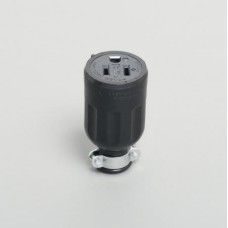 7114GR 2-Pole 3-Wire Grounding 15A 125V Connector Body (Rubber Housing) AMERICAN DENKI