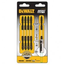 DWA2SD110-ชุดดอกไขควงกระแทก PH2 110mm. 5 ชิ้นพร้อมหัวจับปรับมุม-DeWALT