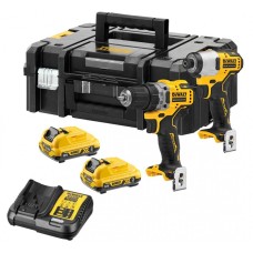 DCK2111L2TSP-QW-ชุดคอมโบสว่านกระแทก+ไขควงกระแทก 12V Max-DeWALT