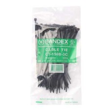 B091-CT150-3B  เคเบิ้ลไทร์ ยาว 6" สีดำ  BANDEX