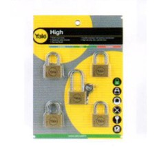 BD45-45LSP5C ชุดกุญแจคล้องทองเหลืองแท้ 45มม.x4,45มม.Lx1  Yale