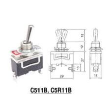 C511B  ท็อกเกิ้ลสวิทช์ 15A/250V  DAKO