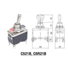 C521B  ท็อกเกิ้ลสวิทช์ 15A/250V  DAKO