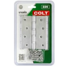 COLT 226 บานพับสแตนเลส #226 4"X3"X2.0MM (4BB) (3อัน/แผง) COLT 