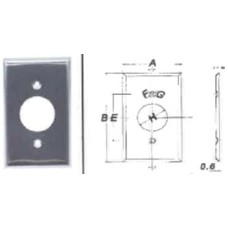 CP-2S355  ฝาครอบเต้ารับสแตนเลส(สำหรับปล๊กญี่ปุ่น) ฝาปลั๊กเล็กรู 35.5มม. DAKO