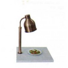 E02-1-GDWHMBB  1 Lamp food carving station with marble base golden colour light post LKK เครื่องอุ่นอาหาร