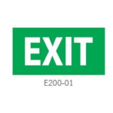 E200-01 ป้ายทางออกฉุกเฉิน รูปแบบป้ายไฟที่ใช้เป็นป้ายเสริมเท่านั้น DYNO