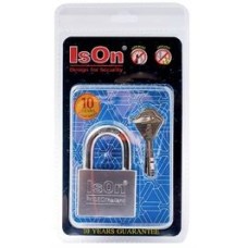 I161-1015 กุญแจเหล็กคาร์บอน คอสั้น ขนาด 50 มม. ISON