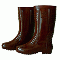 K401-3531  บูทยาง สีน้ำตาล สูง 13" เบอร์ 10"  K.D.